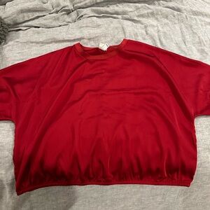Target red satin shirt - tags still on